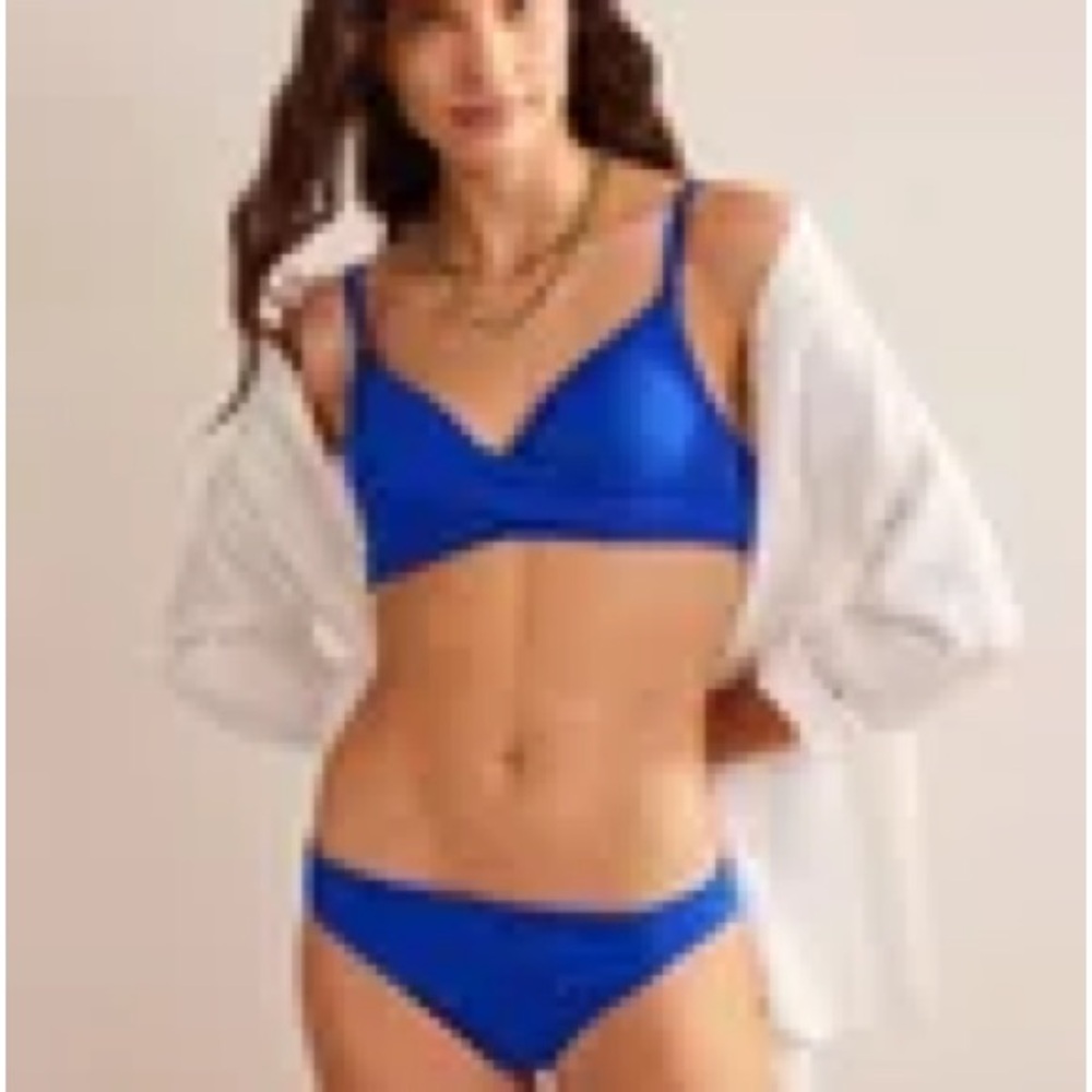 Boden Blue Bikini Top Capri Blue- Sz 36C